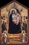GIOTTO di Bondone Throning God mother with the child oil painting